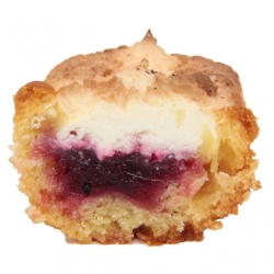 Кексы Макси Львенок с товорожным кремом и ежевикой